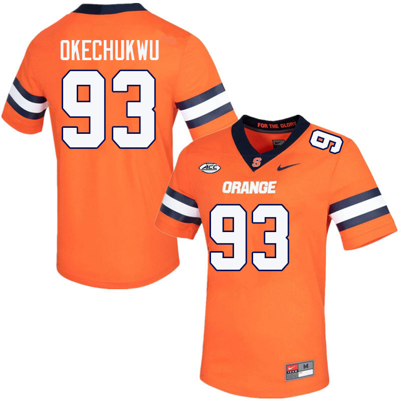 Syracuse Orange #93 Caleb Okechukwu College Football Jerseys Stitched-Orange